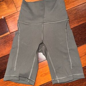 Lululemon GreenGray Biker Shorts